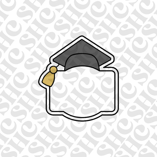 DONE TO ORDER: Graduation Plaque Cookie Cutter/Fondant Stamp/Embosser