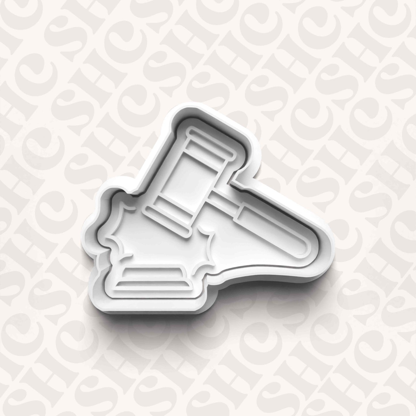 DONE TO ORDER: Gavel Cookie Cutter + Fondant Stamp Set