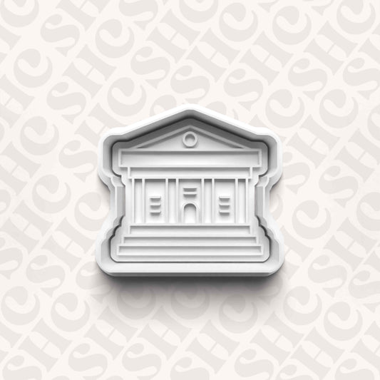 DONE TO ORDER: Courthouse Cookie Cutter + Fondant Stamp Set