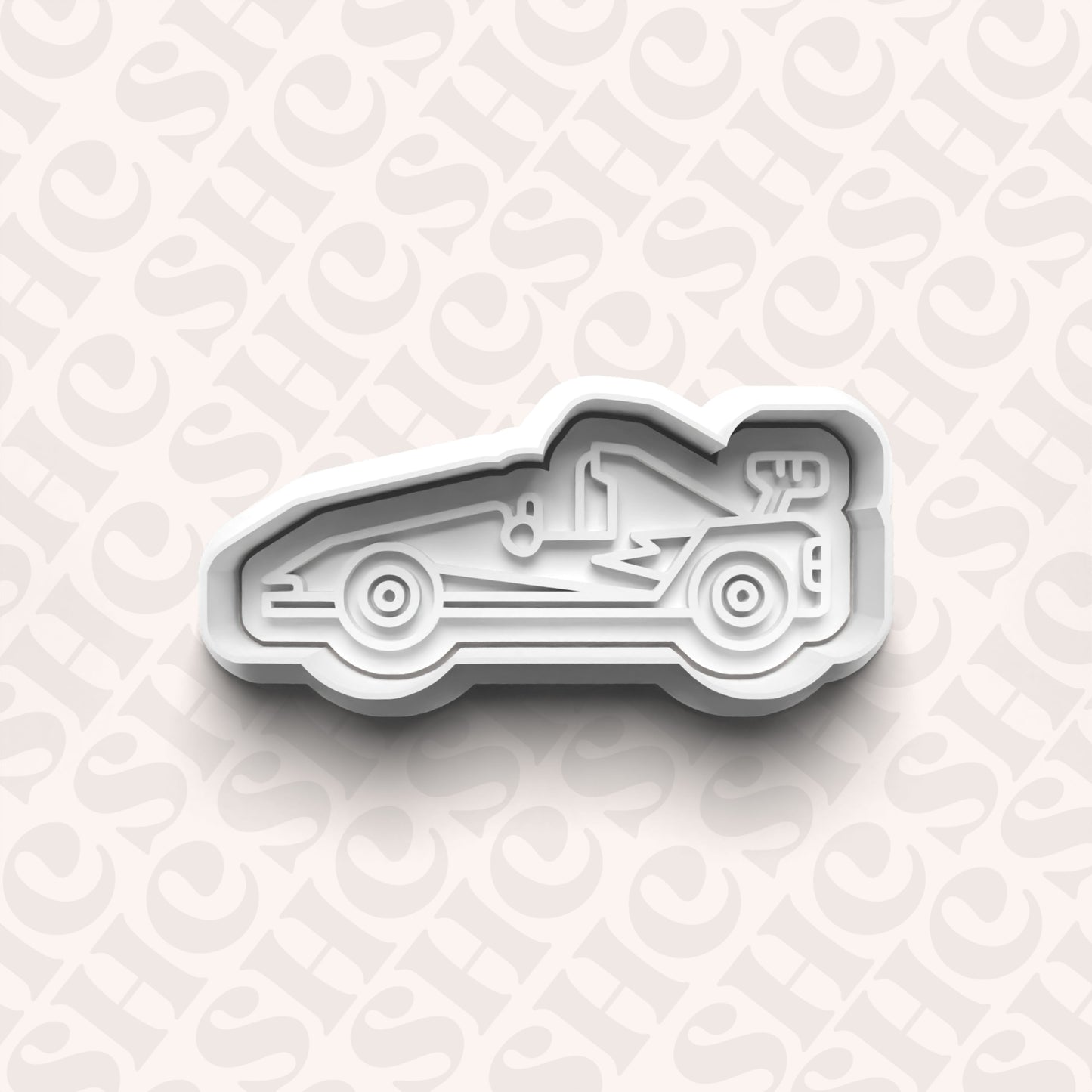 DONE TO ORDER: Race Car Cookie Cutter + Fondant Set