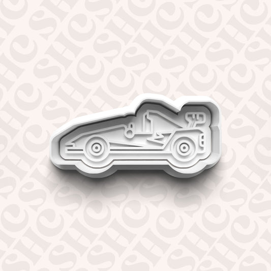 DONE TO ORDER: Race Car Cookie Cutter + Fondant Set