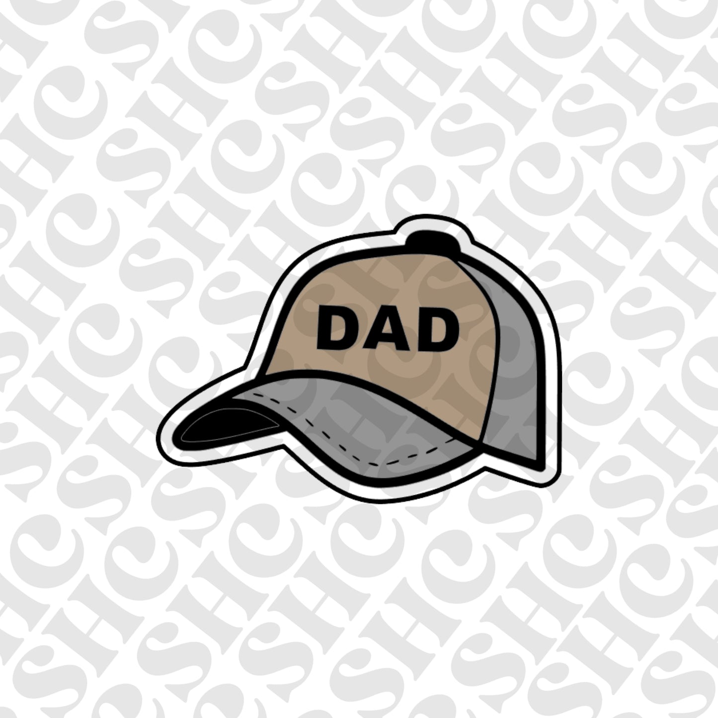 DONE TO ORDER: "Dad" Hat Cookie Cutter + Fondant Stamp/Embosser