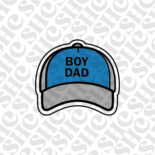 DONE TO ORDER: "Boy Dad" Hat Cookie Cutter + Fondant Stamp/Embosser