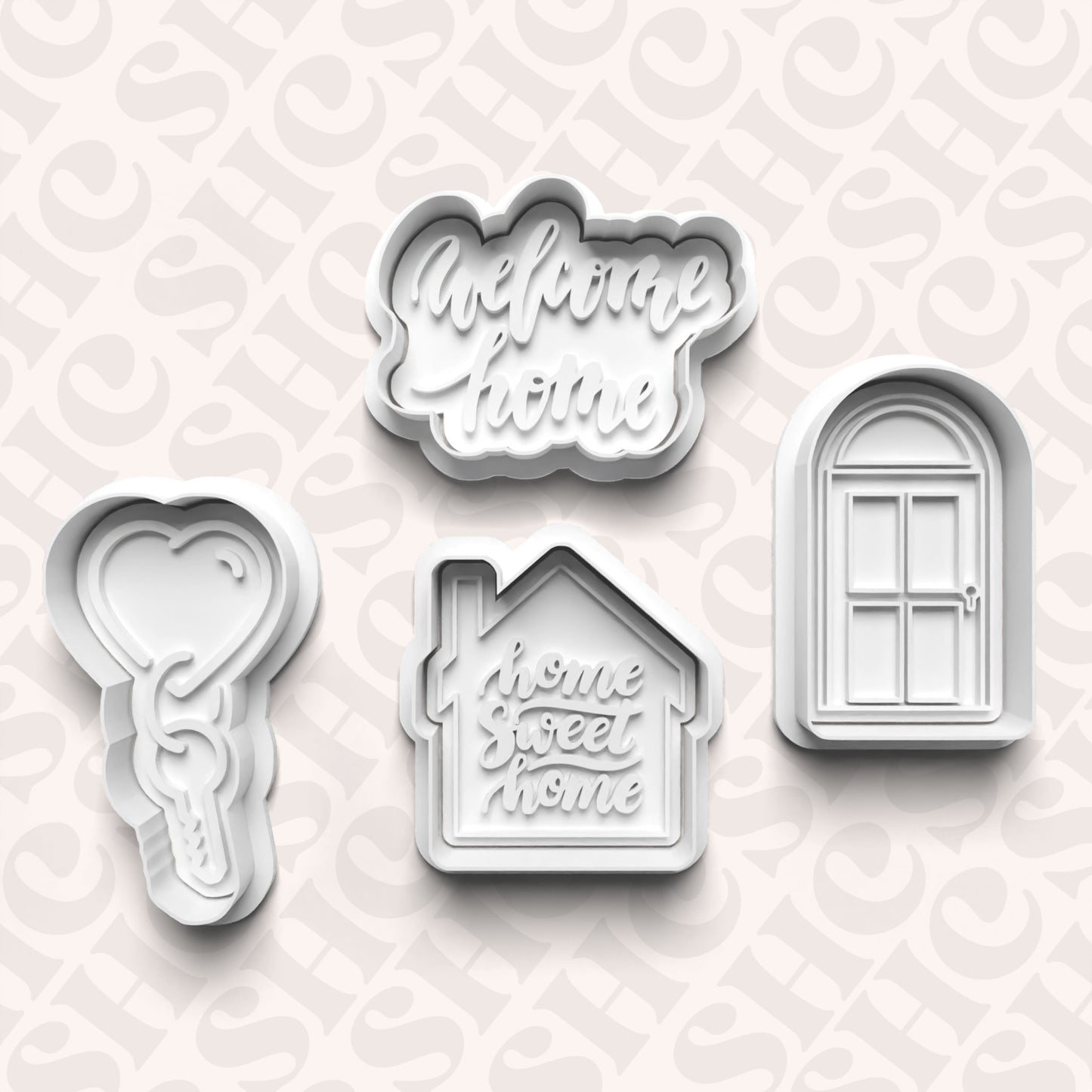 DONE TO ORDER: House Warming Cookie Cutter + Fondant Stamp Bundle