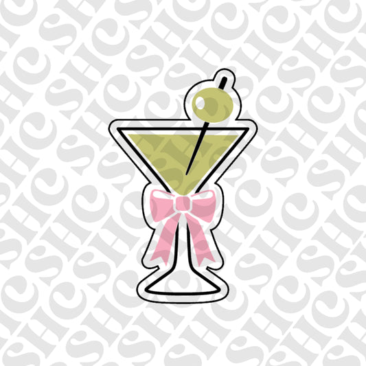 Martini Glass Cookie Cutter – Cocktail Party , Girls' Night, Bachelorette Vibes| Stamp & Embosser Options