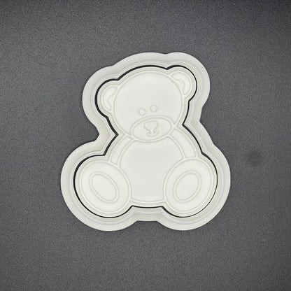 DONE TO ORDER: Sitting Teddy Bear Cookie Cutter/Fondant Stamp