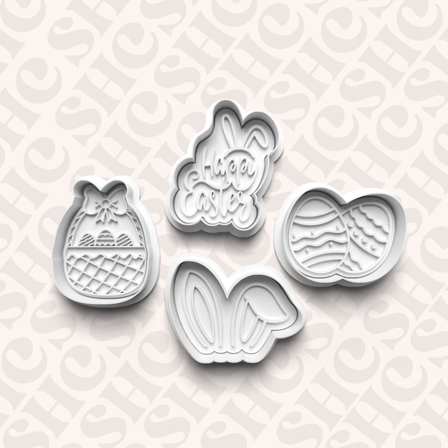 DONE TO ORDER: Easter Cookie Cutter + Fondant Stamp Bundle 1