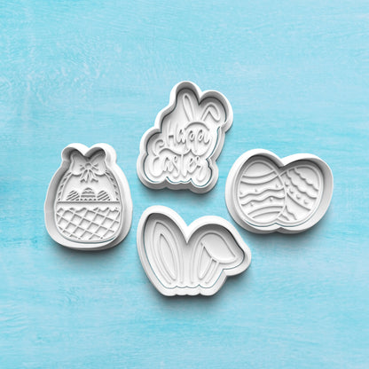 DONE TO ORDER: Easter Cookie Cutter + Fondant Stamp Bundle 1