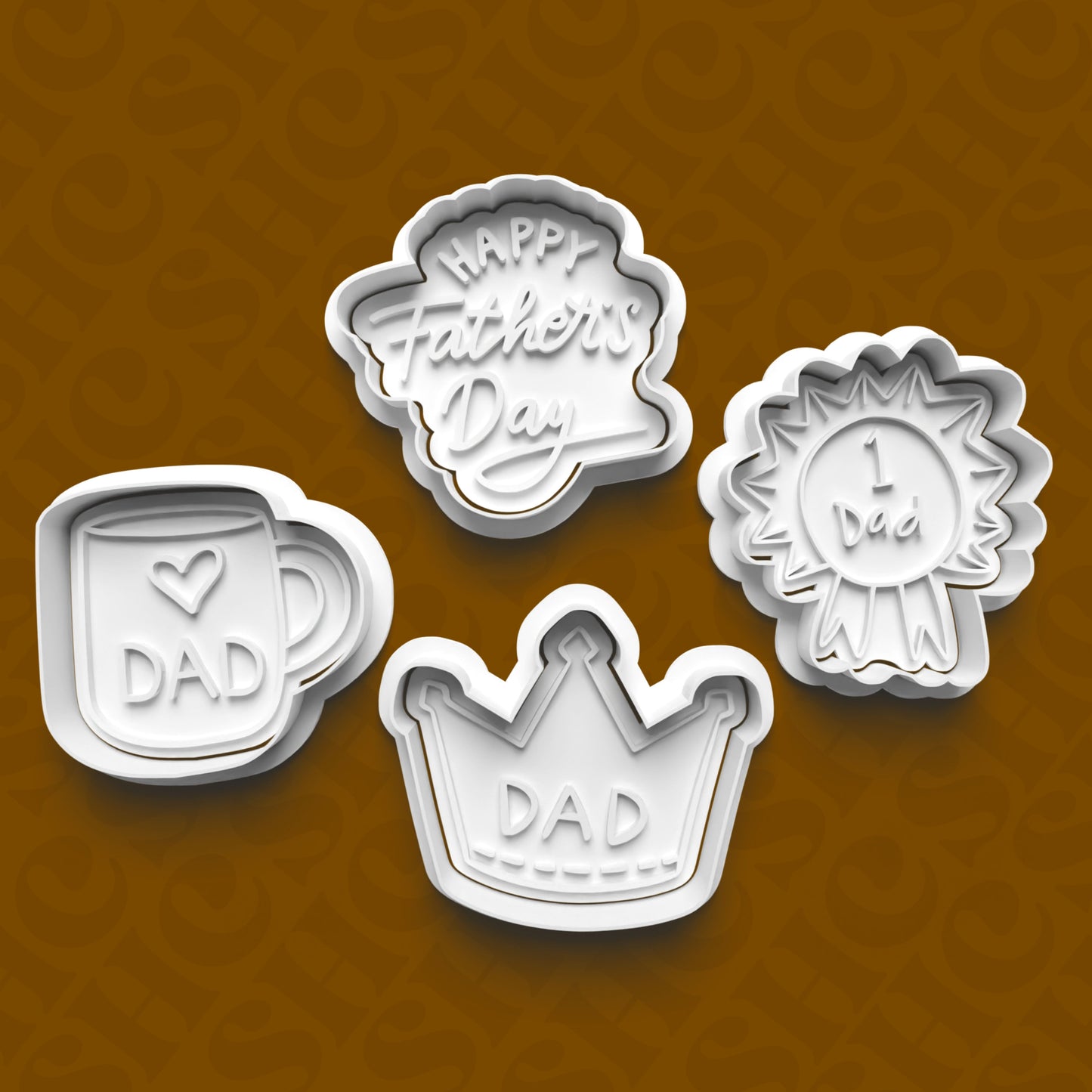 DONE TO ORDER: Father's Day Cookie Cutter + Fondant Stamp Bundle