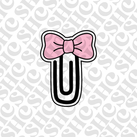 DONE TO ORDER: Bow Paperclip Cookie Cutter/Fondant Stamp