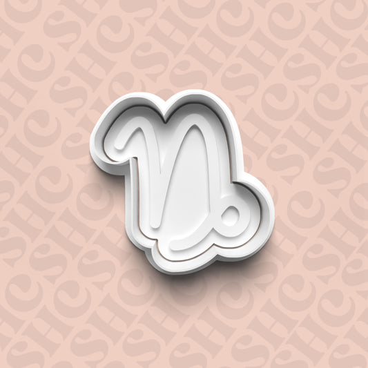 DONE TO ORDER: Capricorn Cookie Cutter + Fondant Stamp Set