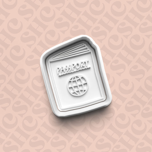 DONE TO ORDER: Passport Cookie Cutter + Fondant Stamp Set