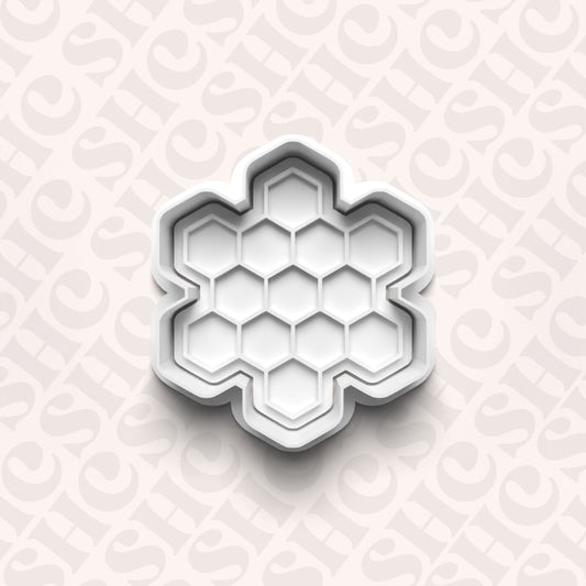 DONE TO ORDER: Honeycomb Cookie Cutter + Fondant Set