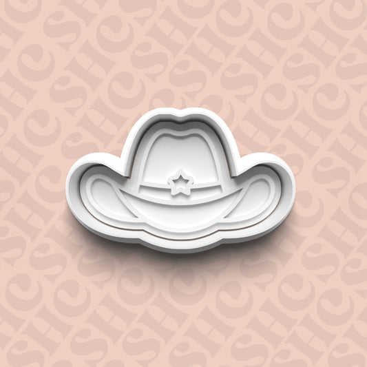 DONE TO ORDER: Cowboy Cookie Cutter + Fondant Stamp Set 1