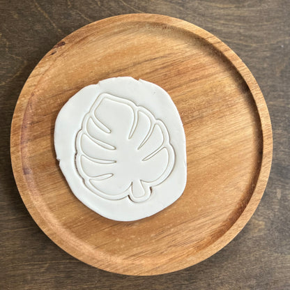 DONE TO ORDER: Monstera Leaf Cookie Cutter + Fondant Stamp