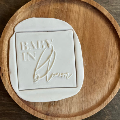 DONE TO ORDER: 'Baby in bloom' Cookie Cutter/ Fondant Embosser