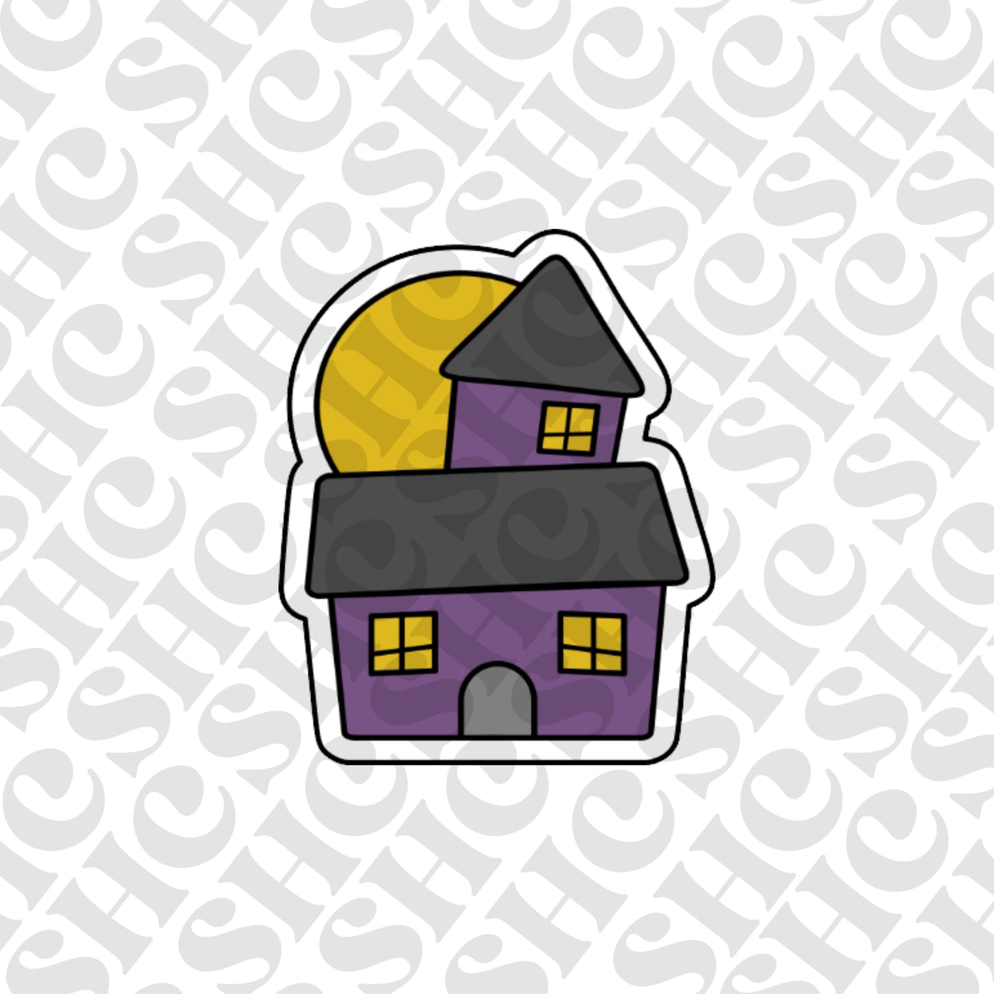 DONE TO ORDER: Haunted House Cookie Cutter/Fondant Stamp