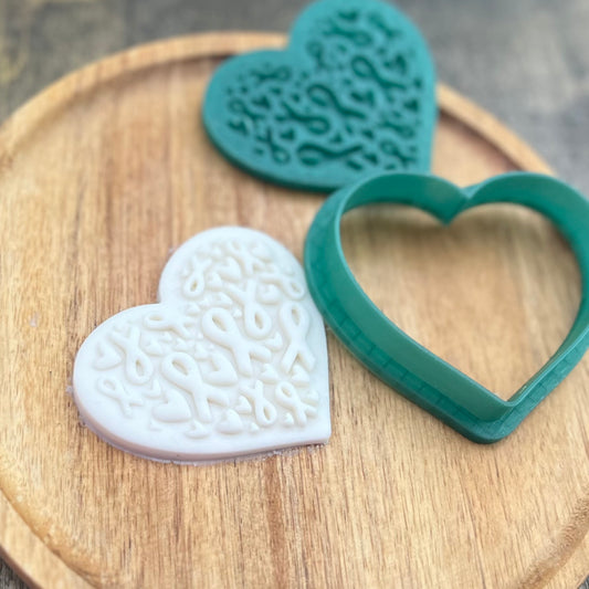 DONE TO ORDER: Awareness Ribbon Cookie Cutter/ Fondant Embosser