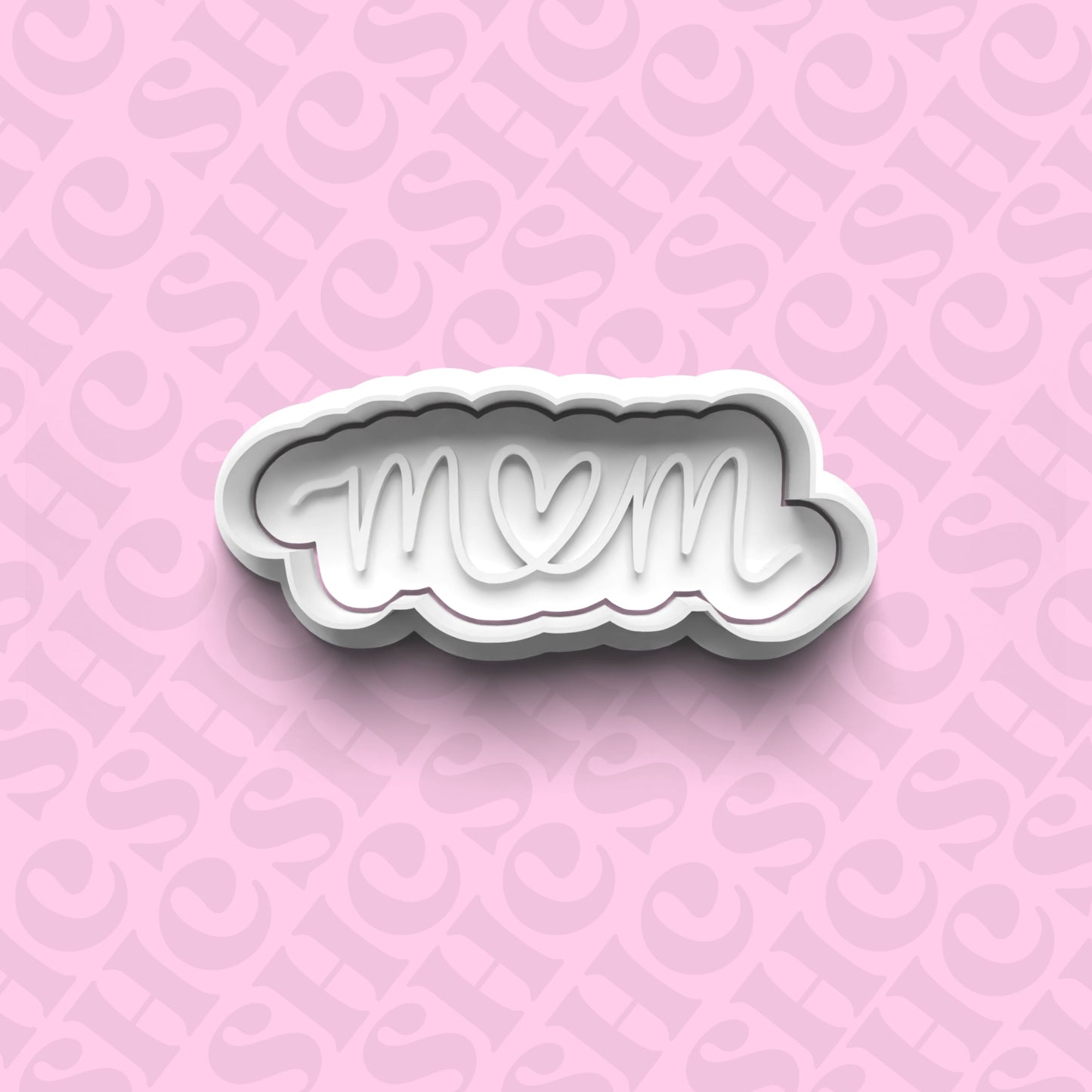 DONE TO ORDER: "MOM" Cookie Cutter + Fondant Stamp Set 1