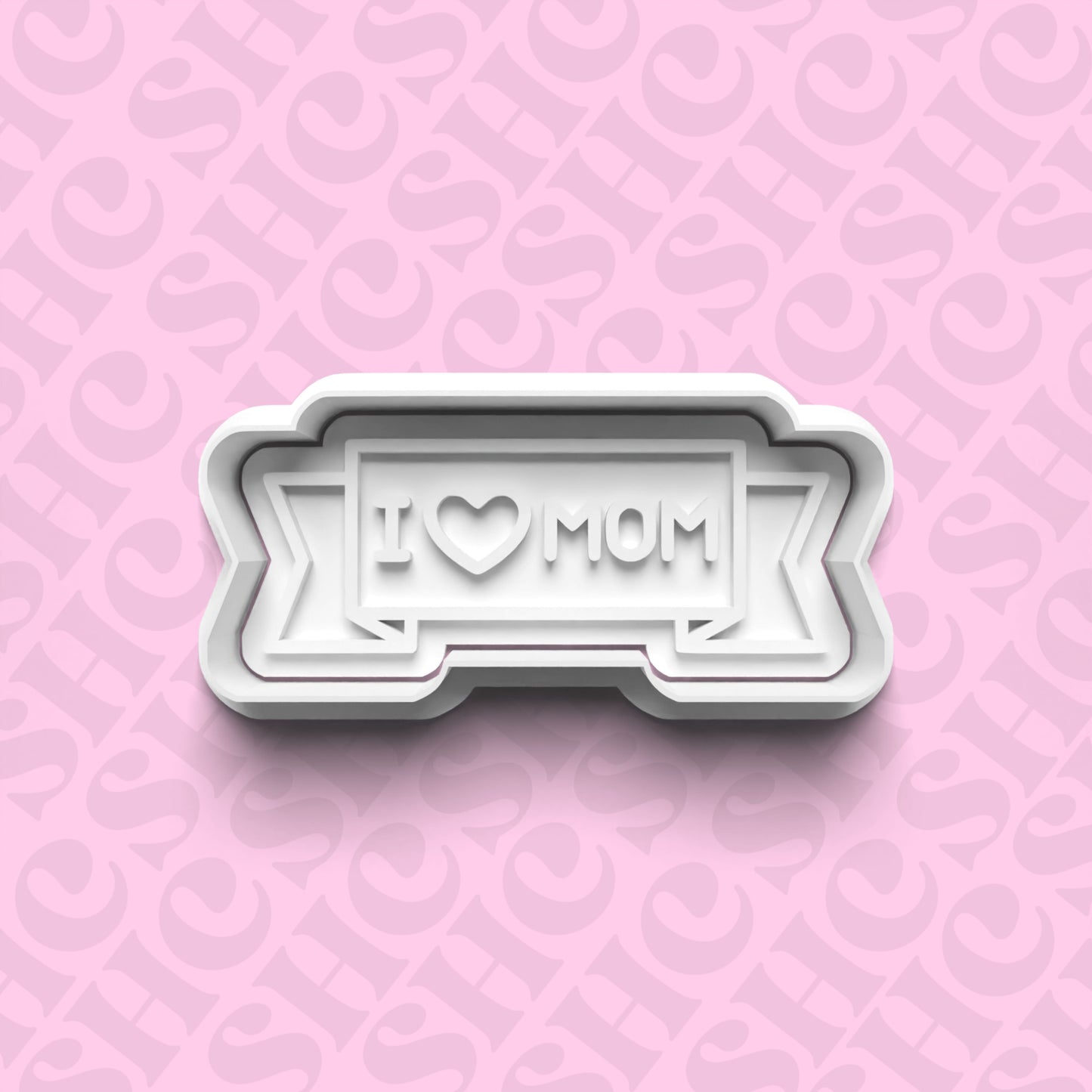 DONE TO ORDER: "I <3 MOM" Fondant Stamp Set 1