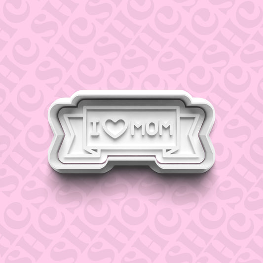 DONE TO ORDER: "I <3 MOM" Fondant Stamp Set 1