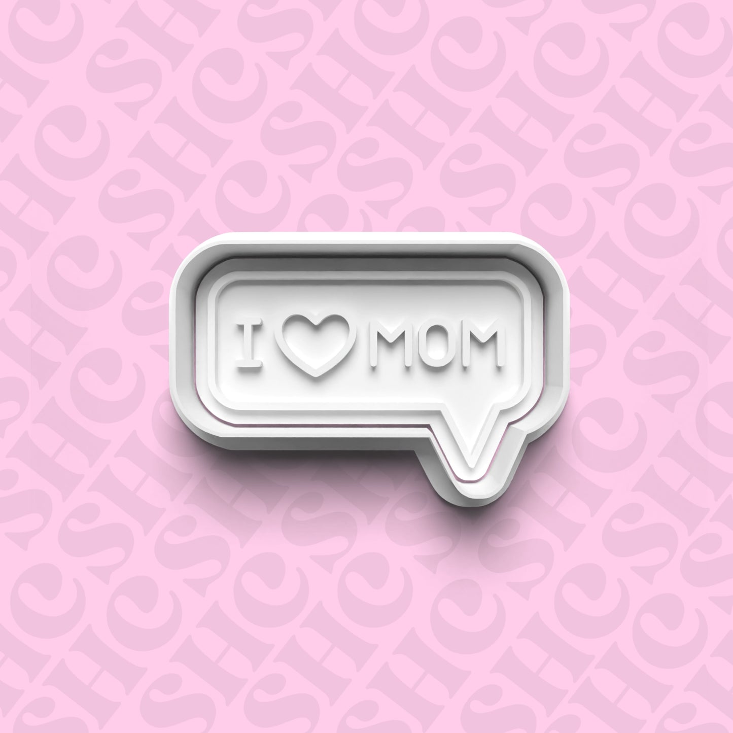 DONE TO ORDER: "I <3 MOM" Fondant Stamp Set 2