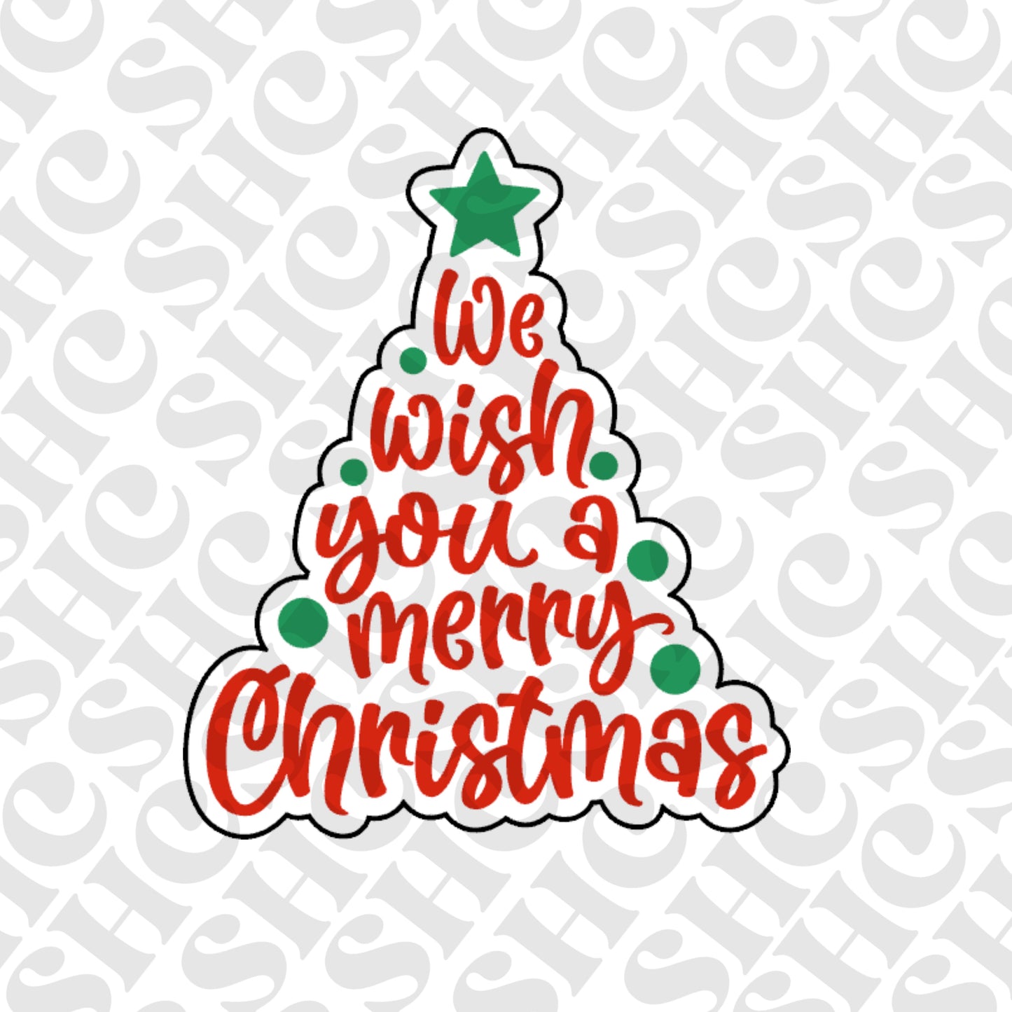 DONE TO ORDER: 'We wish you a Merry Christmas' Cookie Cutter + Fondant Embosser