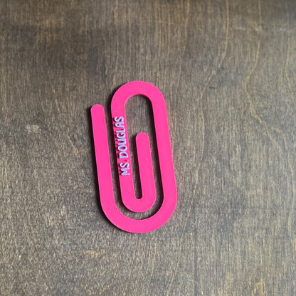 Custom Name/Word 3D Printed Paperclip - Personalized Paperclip for Gifts, Office, and Stationery Organization