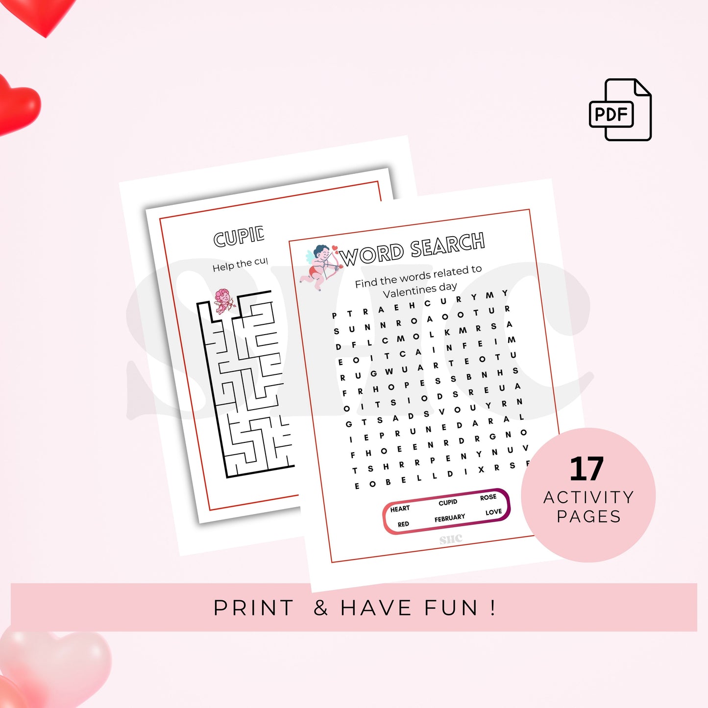 Valentine's Delight: Kids Colouring Pages & Activity Bundle, Love-filled Kids Printables, Vday Fun for Kids, Kids Puzzles, Crafts and Games