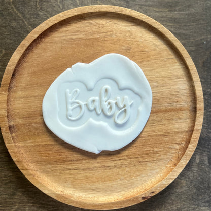 DONE TO ORDER: Baby 2 Cookie Cutter + Fondant Embosser