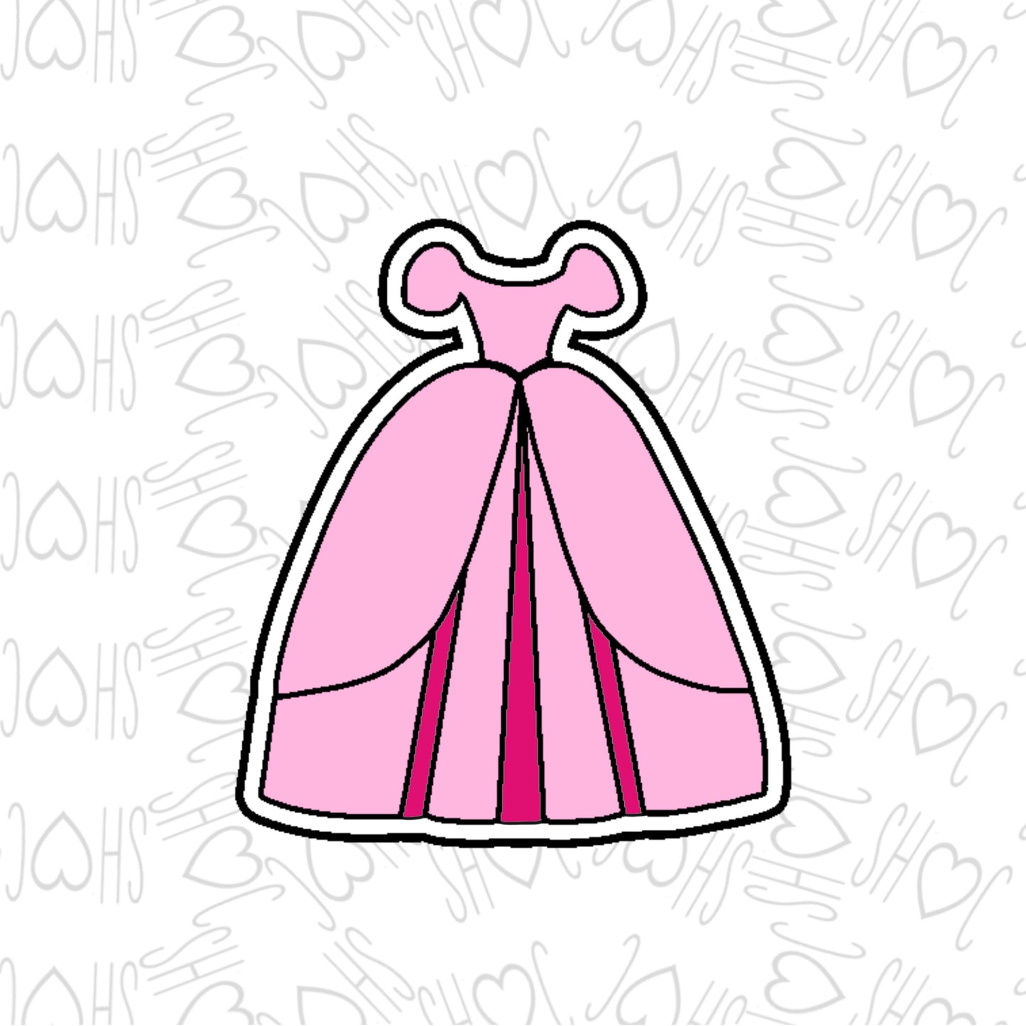 DONE TO ORDER: Princess Dress Cookie Cutter/Fondant Stamp