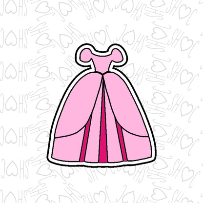 DONE TO ORDER: Princess Dress Cookie Cutter/Fondant Stamp