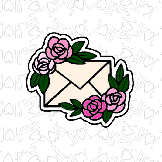 DONE TO ORDER: Floral Envelope Cookie Cutter