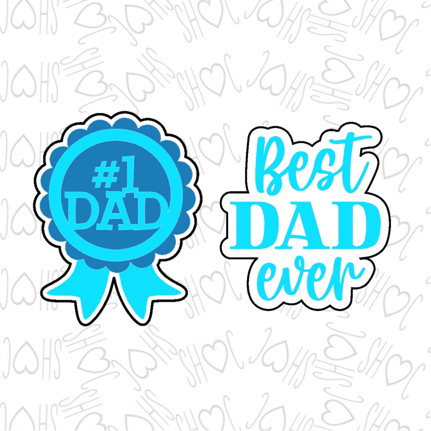 DONE TO ORDER: Best Dad Ever 2 Cookie Cutter/Fondant Stamp