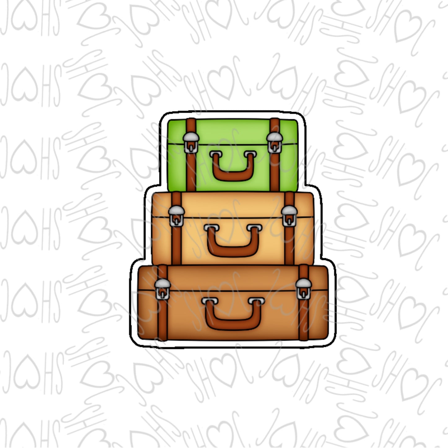 DONE TO ORDER: Luggage Cookie Cutter