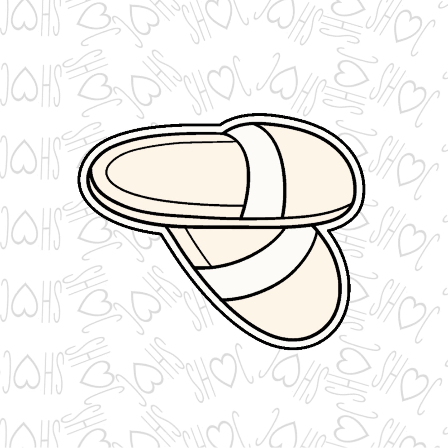 DONE TO ORDER: Spa Slippers Cookie Cutter