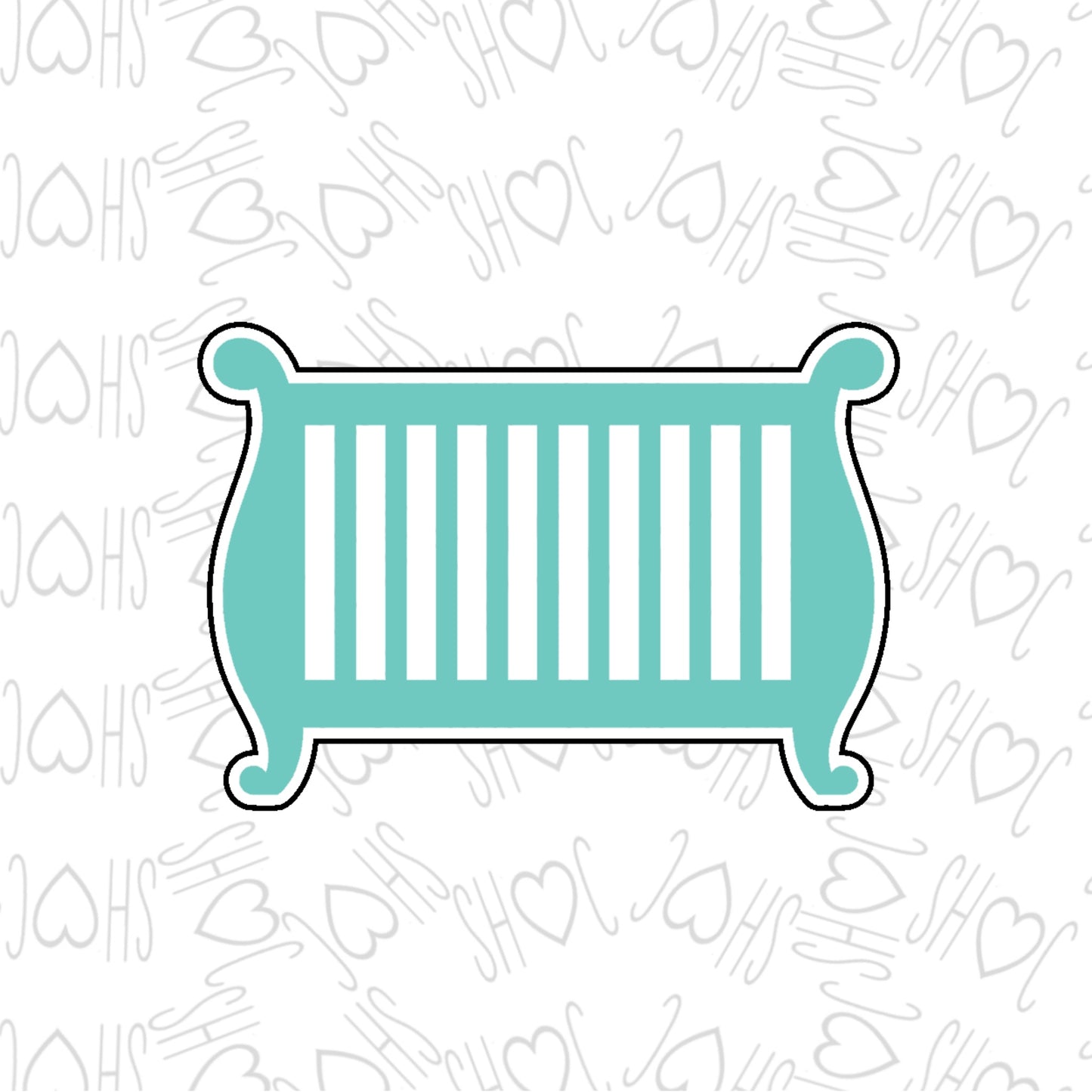 DONE TO ORDER: Baby Crib Cookie Cutter