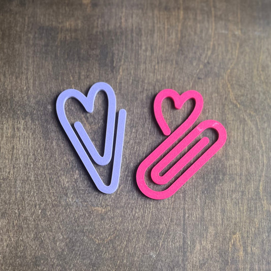 3D Printed Heart Paperclip Bundle - Perfect for Gifts, Office & Stationery Organization