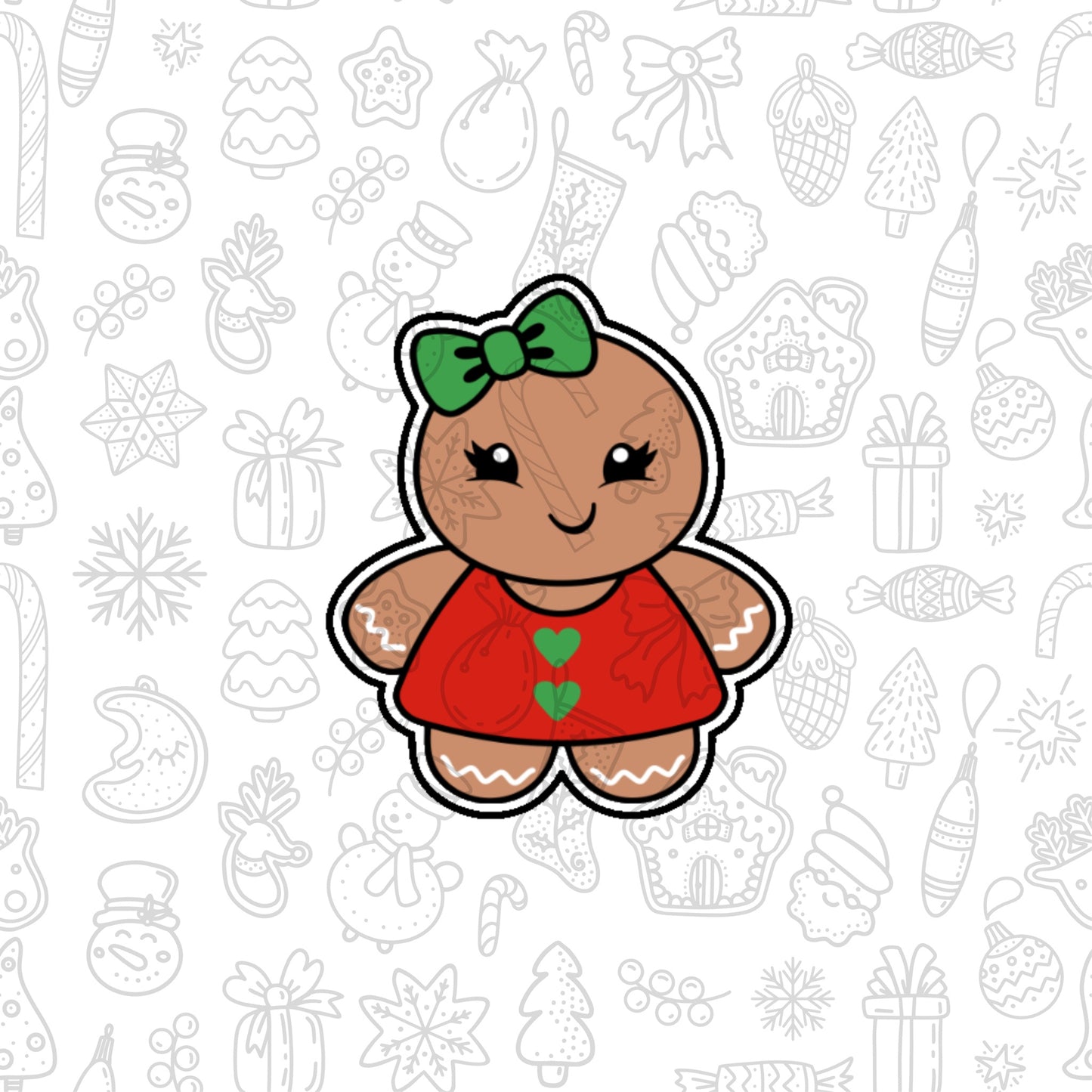 DONE TO ORDER: Chubby Gingerbread 2 Cookie Cutter