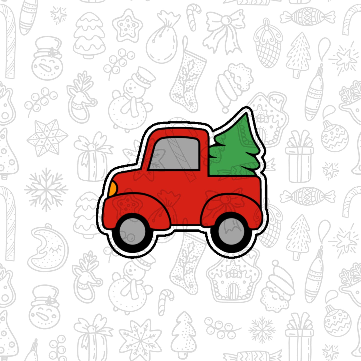 DONE TO ORDER: Van w/Christmas Tree Cookie Cutter