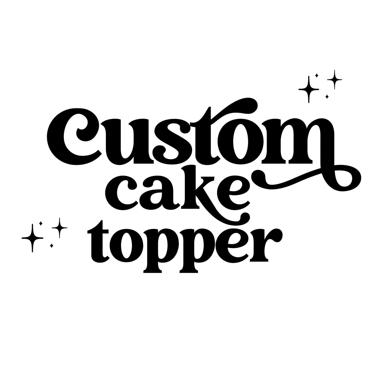 Custom Cake Topper (3 Lines) - SHCreations