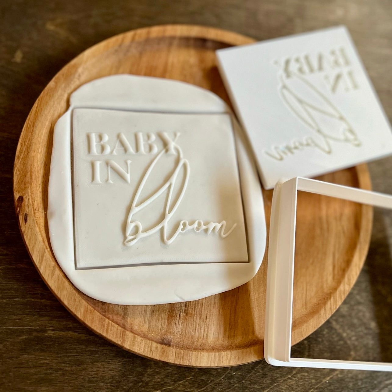 DONE TO ORDER: 'Baby in bloom' Cookie Cutter/ Fondant Embosser