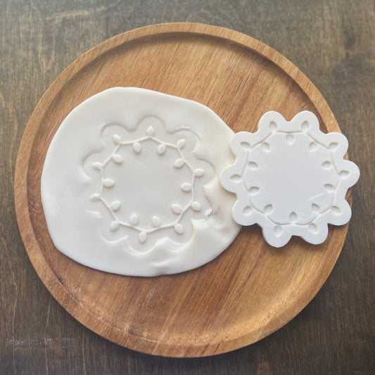 DONE TO ORDER: Christmas Lights Cookie Cutter + Fondant Embosser