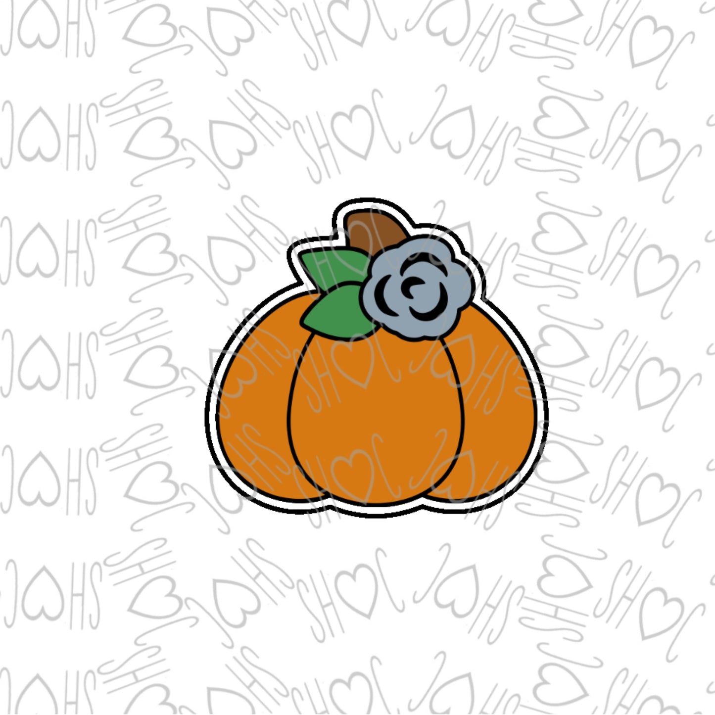 DONE TO ORDER: Floral Pumpkin 2 Cookie Cutter