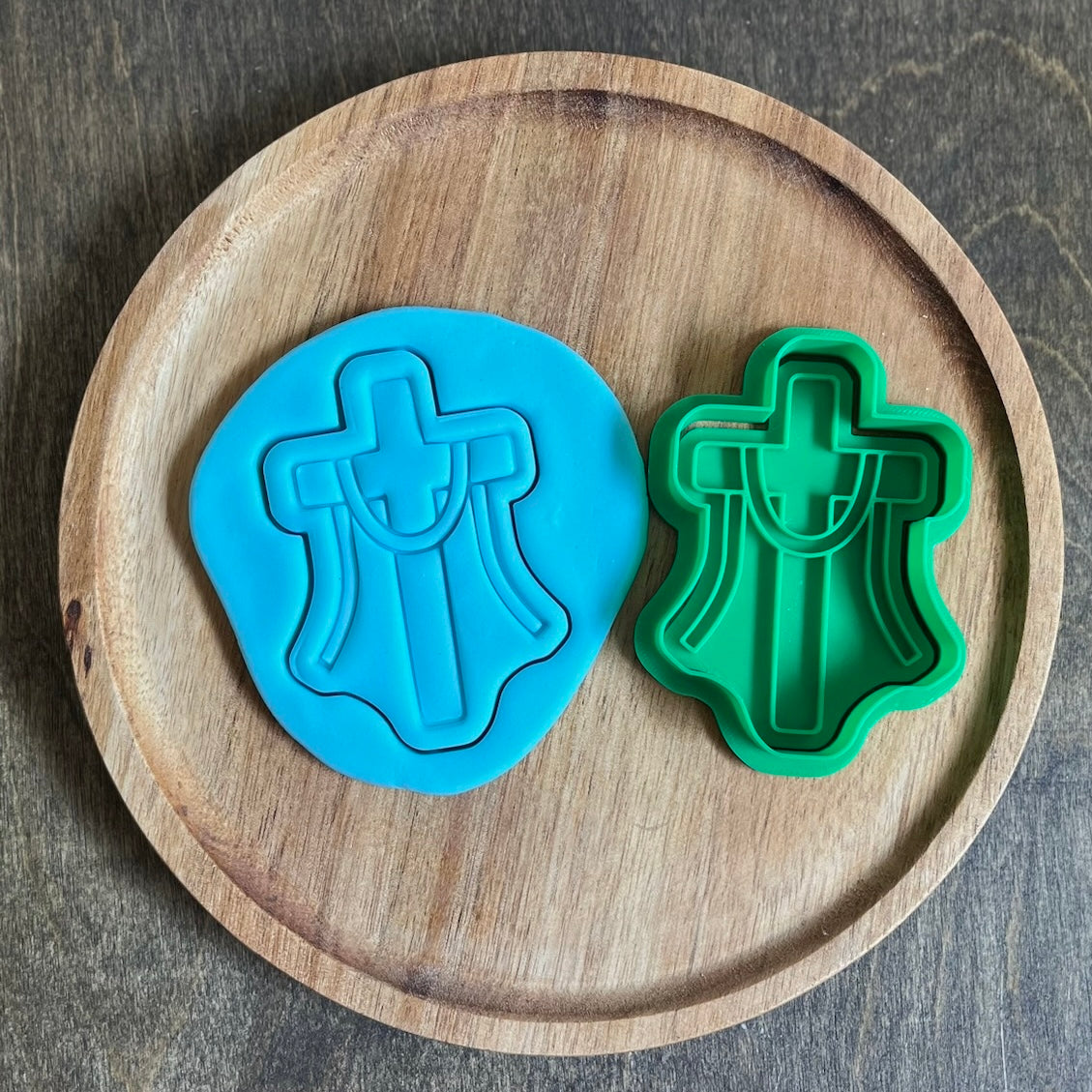 DONE TO ORDER: Cross Cookie Cutter + Fondant Stamp Set 2