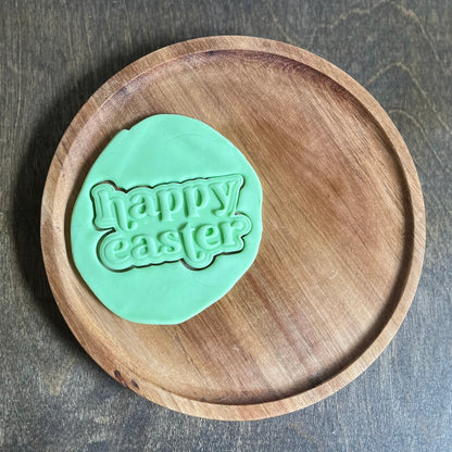 DONE TO ORDER: Happy Easter Cookie Cutter + Fondant Embosser