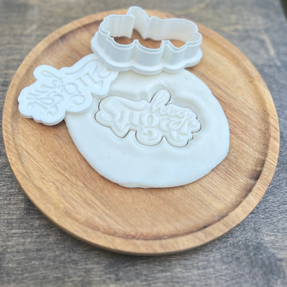 DONE TO ORDER: "Hey Sugar" Fondant Embosser/ Cookie Cutter