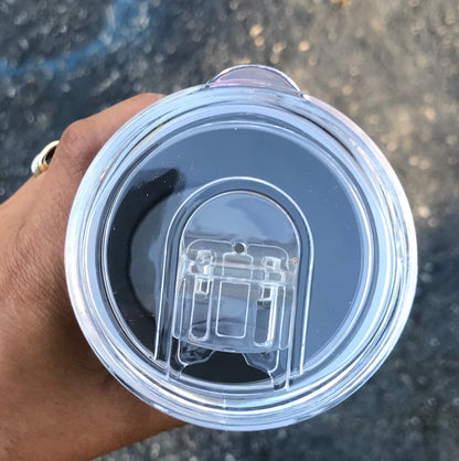 Custom Silver Insulated Tumbler with Stainless Steel Straw (Spill-Proof Lid)