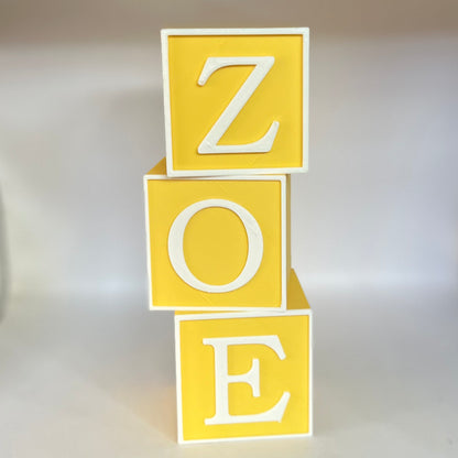 Custom Baby Name Blocks