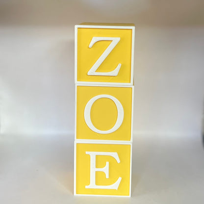 Custom Baby Name Blocks